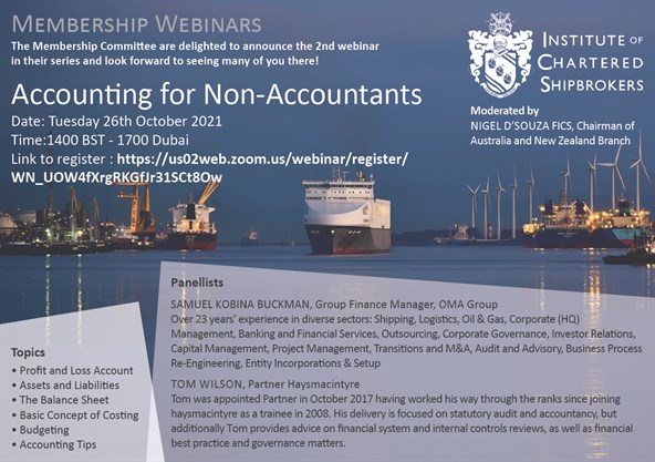 ICS MEMBERSHIP WEBINARS - ACCOUNTING FOR NON-ACCOUNTANTS